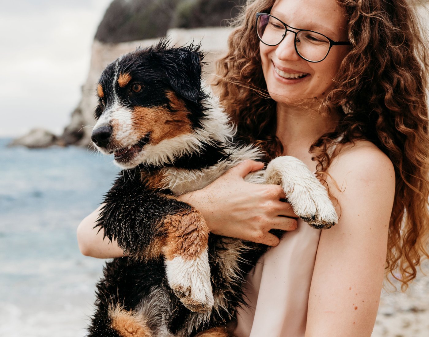 Betti training with her dog